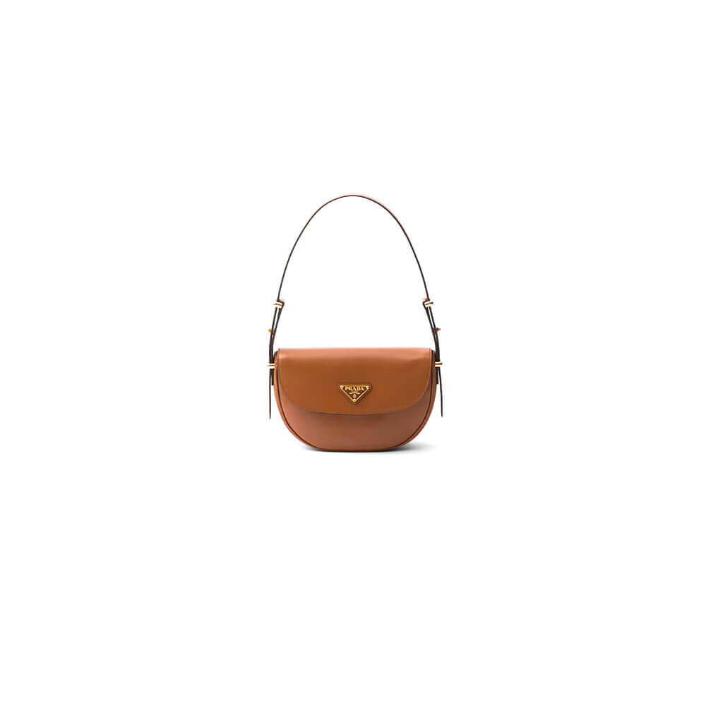 Prada Arque leather shoulder bag with flap