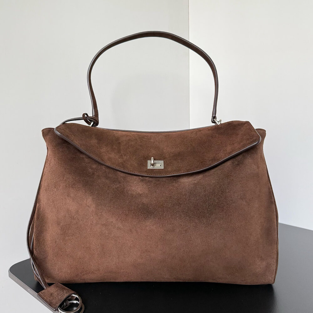 Balenciaga Rodeo Handbag Large Suede(HIGH-END GRADE)