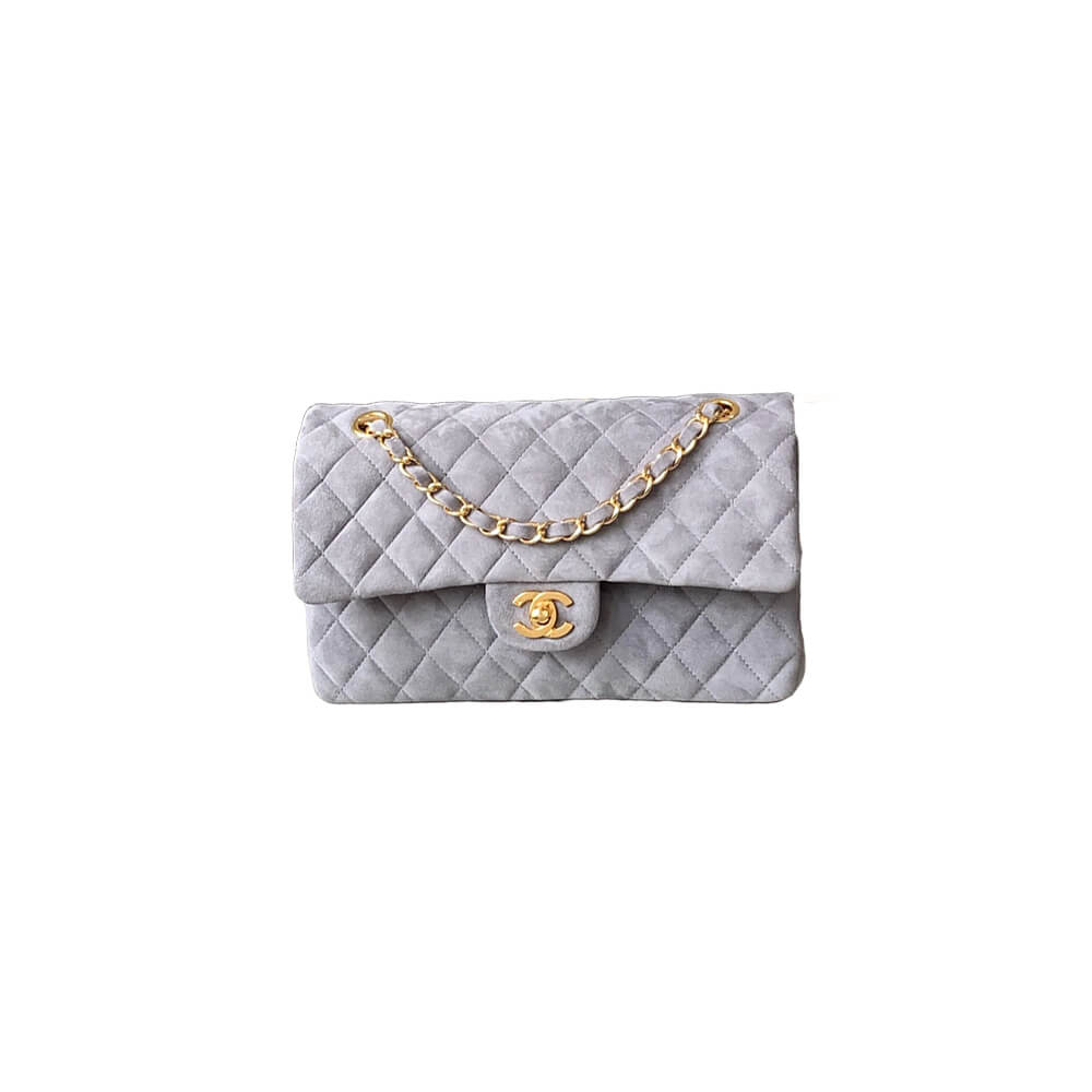 CHANEL Suede Classic Double Flap Handbag(HIGH-END GRADE)